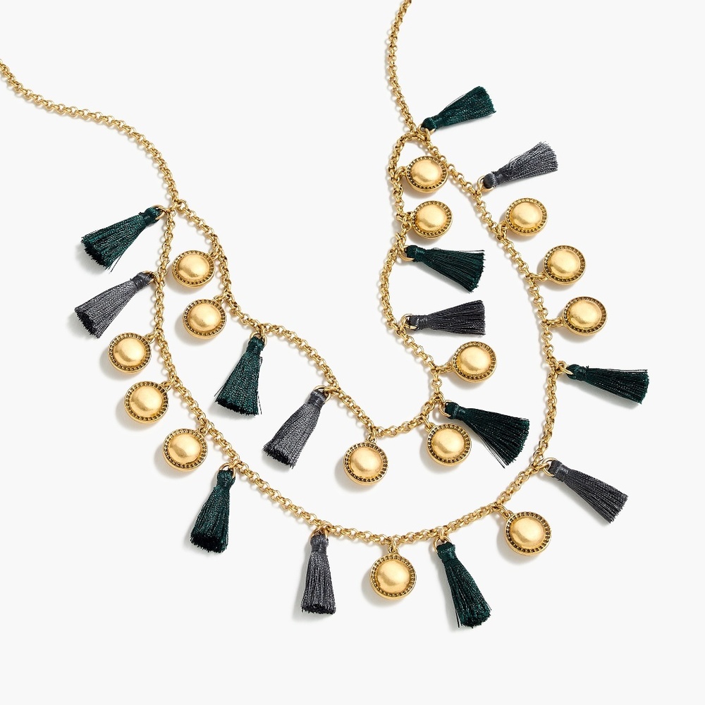 J. Crew Women's Tassel‎ Double-Strand Necklace -NWT